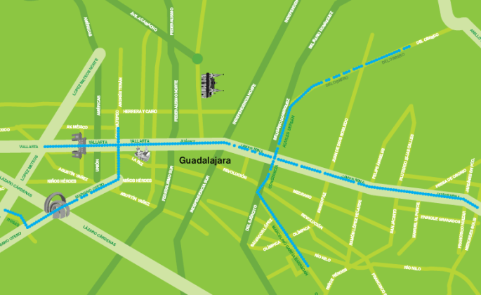 GDL Sunday Bike Map